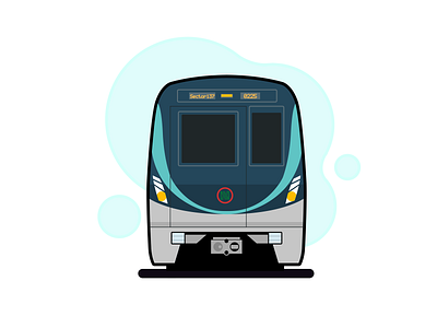 Noida Metro design flat illustration metro noida noida metro vector