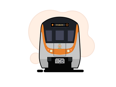 Nagpur Metro design flat illustration metro nagpur nagpur metro vector