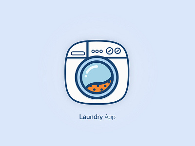 Laundry icon android app application design icon illustration ios iran laundry persian simple ui