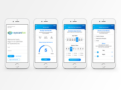 EyecareLive App/Web Design