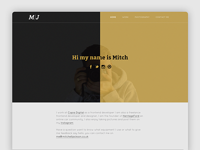 Personal Website Redesign jackson mitch mitch jackson redesign website