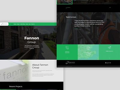 Fannon Group Homepage construction fannon ground works website website design