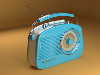 Old Radio 3d blender old radio retro vintage