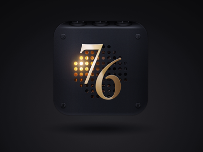 76 Synthesizer icon app audio gold icon ipad music texture