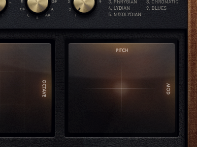 76 Synthesizer app audio gold icon ipad music texture