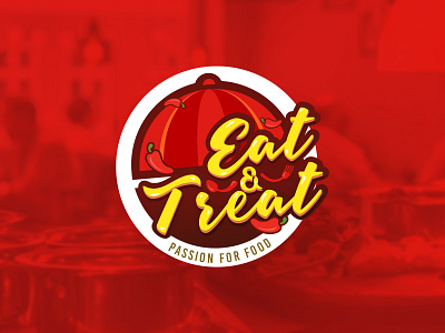 Eat & Treat - Restaurant Branding branding food logo red restaurant yellow