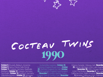 Cocteau Twins 1990 cocteautwins dreampop illustration music poster