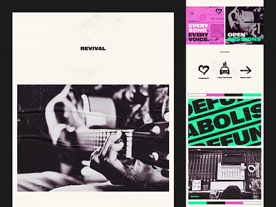 Revival Style Tile activism brand brand identity branding dark dj grunge music music production record label resist social justice style tile styletiles web design