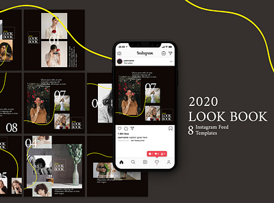 Lookbook Instagram Post Template business clean design fashion graphic media mobile modern post promotion sale social template web