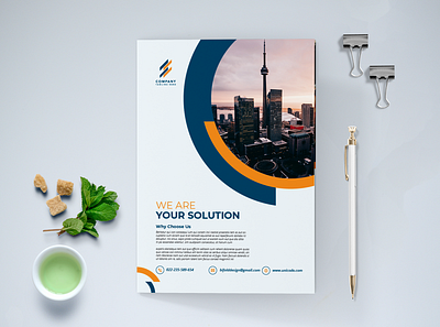 Bifold Business Brochure a4 brochure business clean company corporate cover creative design flyer layout magazine modern presentation print style template