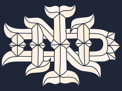 Indatus Monogram grunge hand lettering indatus initials letters monogram retro shirt type typography vintage weathered