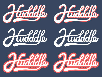 Hudddle app branding conference indatus logo mobile script typography ui ux