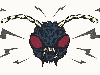 Pest Control ant blog bug hand drawn illustration indatus insect lightning vintage web