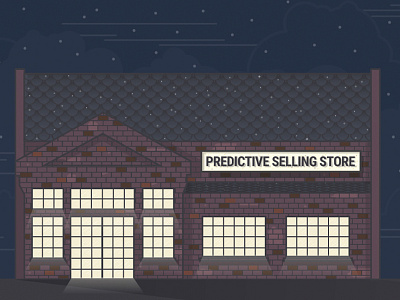 Predictive Selling blog building clouds flat house indatus lights night roof stars store window