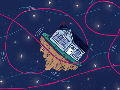 Connected Home blog bluetooth cloud connected home float house illustration indatus space stars technology wifi
