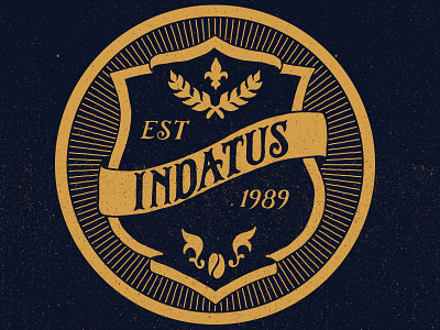 Indatus Coaster: Part 2 badge coaster crest hand drawn hand lettering illustration kentucky louisville shield texture typography wood