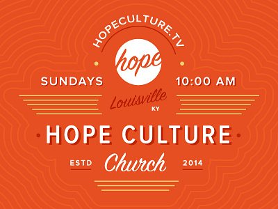Hope Culture Church badge church illustration lettering typography