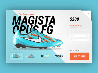 Day 002 - Product Card card cart e commerce material modal nike product shop soccer ui ux web