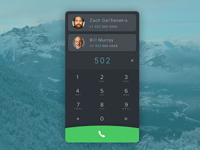 Day 003 - Dial Pad app call chat contacts element dial interface ui ux web widget