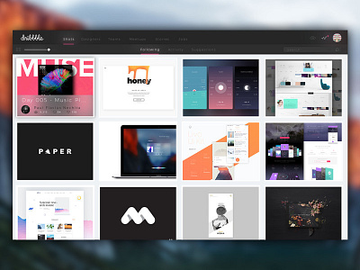 Dribbble UI