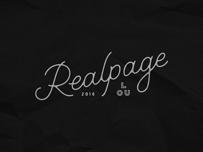 Realpage shirt brand branding custom handdrawn lettering logo logotype personal script texture type