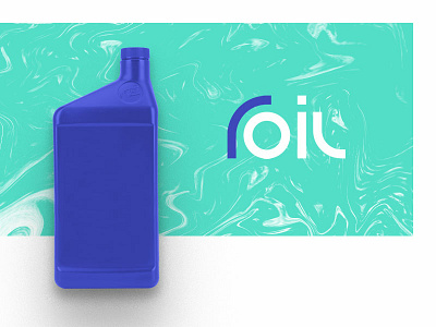 Roil Branding branding can car lettering logo oil service typography vector