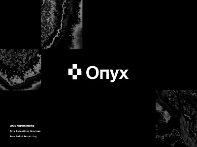 Onyx Branding branding logo mark recruiting rock stone typography