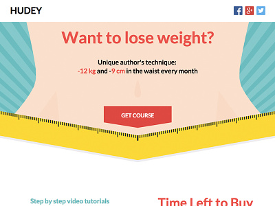 Hudey - Weight Loss Unbounce Template landing page unbounce weight loss