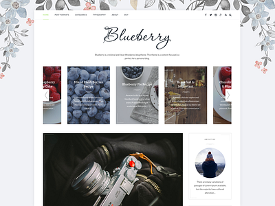 Blueberry - A Responsive WordPress Blog Theme articles beauty blog blogging blueberry food lifestyle slider template theme wordpress wp