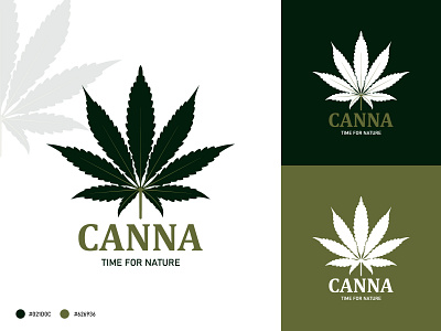 Canna Logo Design bio logo brand logo cannabis cannabis logo leaf logo logo logo design natural nature logo plant logo
