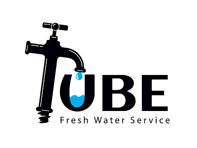 Tube Water Logo brand identity brand logo branding graphic design lettermark logo logo logo design service logo tube water logo water service