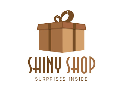 Gift Shop Logo box logo brand identity branding design gift gift shop graphic design logo shop shop logo