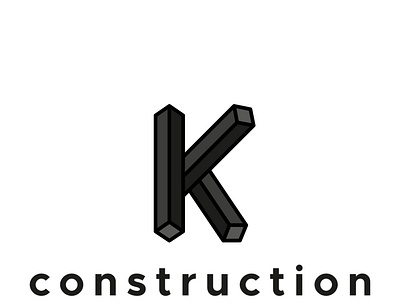 K- Construction abstract brand identity branding construction corporate graphic design logo modern logo real estate