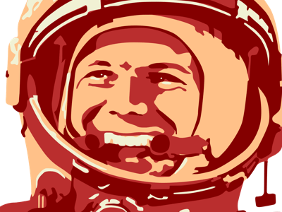 Gagarin gagarin illustration tshirt vector