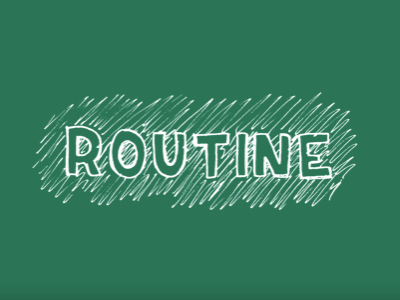 Routine slide keynote pen sketch