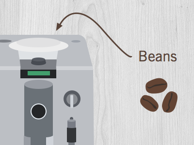 Beans illustration beans coffee illustration machine