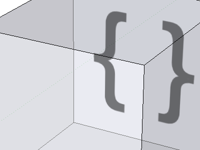 3D and curly brackets 3d