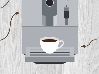 Home Barista coffee machine illustration coffee machine illustration