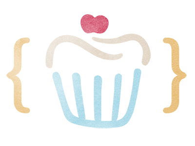 cssBake Logo Mark in different colours beige blue cake cherry cream logo stamp