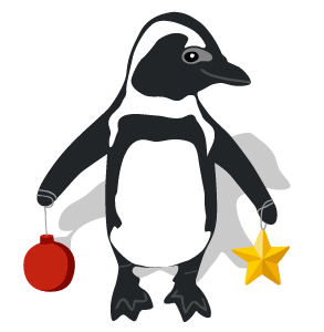 Penguin vector baubles illustration penguin vector