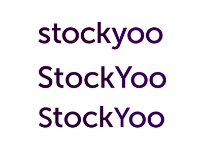 StockYoo text logo drafts logo museo sans stockyoo