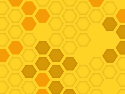 Honeycomb 3 brown honeycomb orange pattern yellow