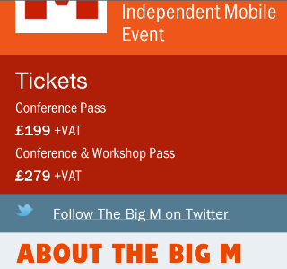 The Big M mobile site by Laura Kalbag on Dribbble