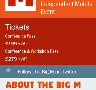 The Big M mobile site event iphone mobile