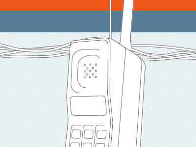 Retro phone illustration for The Big M illustration phone vector