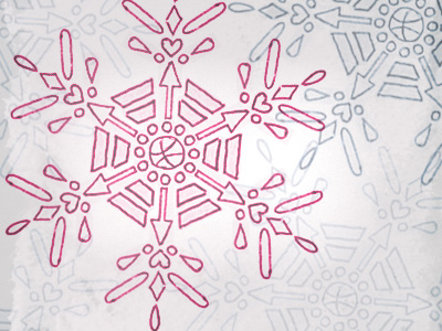 Snowflake basketball grey handdrawn snowflake