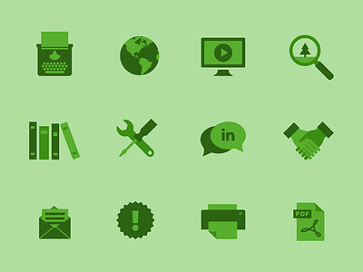 Greenline iconography green iconography icons office tools