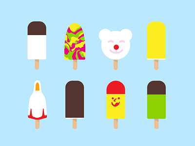 Popsicles ice ice lolly icons illustration lolly popsicle vector