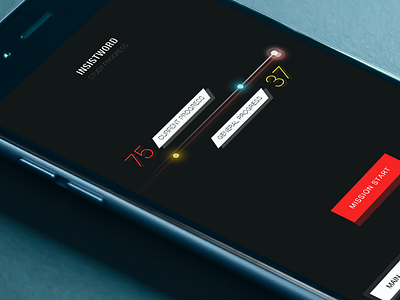 Insistword dark ios progress red