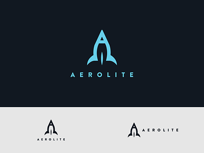 Aerolite - Rocketship Logo - DLC:01 brand brand and identity brand identity dailylogo dailylogochallenge logo nasa space spacex tesla